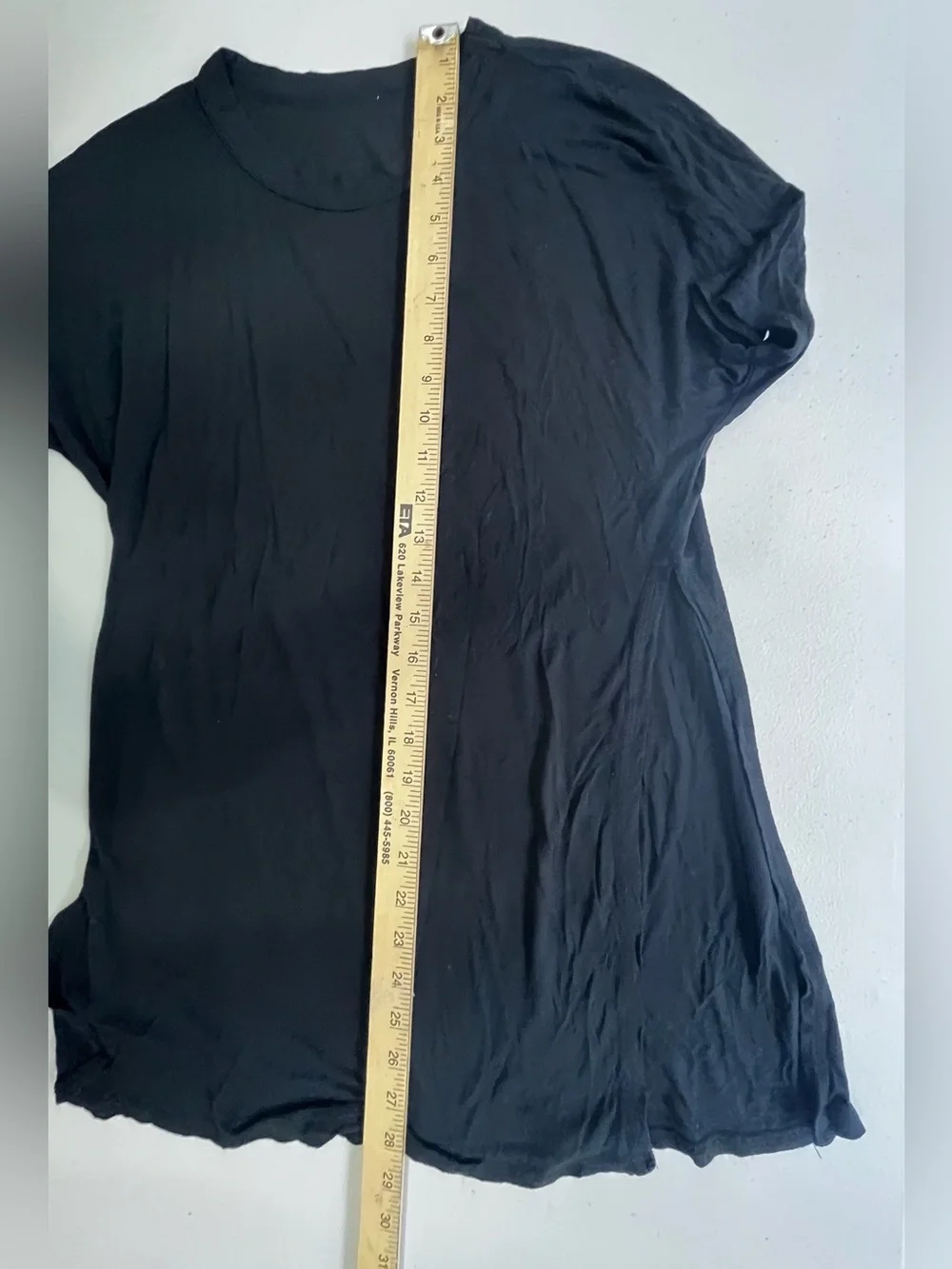 Alo Yoga Dreamer Top Black Sheer Oversized Side Slit Tunic Tee estimated Sz S